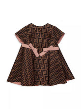 Fendi Baby Girl's Neoprene Logo Bow Dress