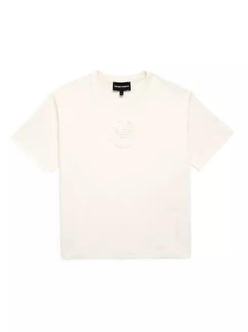 Emporio Armani Boys Ivory Cotton T-Shirt