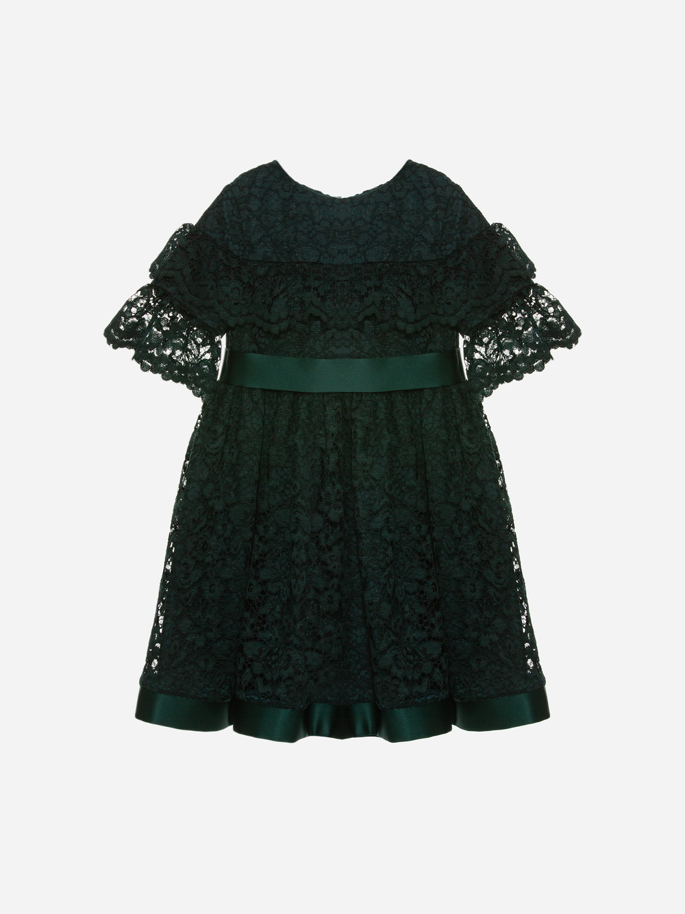 Patachou Dark Green lace dress