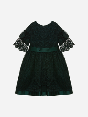 Patachou Dark Green lace dress