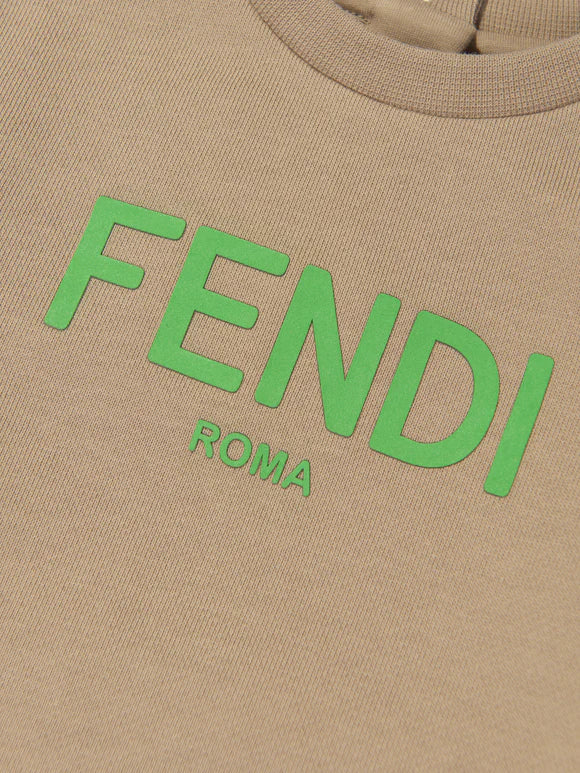 Fendi Baby Logo 2 Piece set in Beige