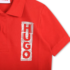 HUGO Red SHORT-SLEEVED LOGO POLO SHIRT
