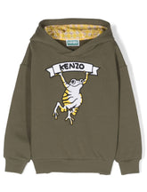 Kenzo Kids logo-print Cotton Blend Hoodie