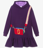 MARC JACOBS-Teen Girls Purple Snapshot Bag Dress