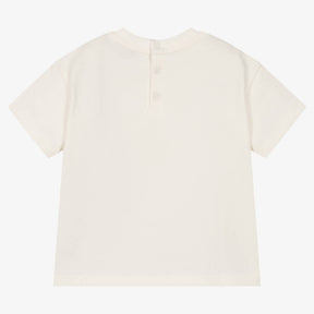 Emporio Armani Baby Boys Ivory Cotton T-Shirt