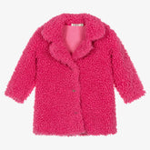 EMC Girls Pink Teddy Fleece Coat