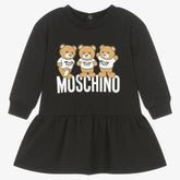 Moschino   Black Cotton Teddy Bear Dress