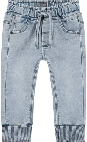 BABYFACE Jogger Style Cinched Waist Cuffed Jeans/Blue Denim
