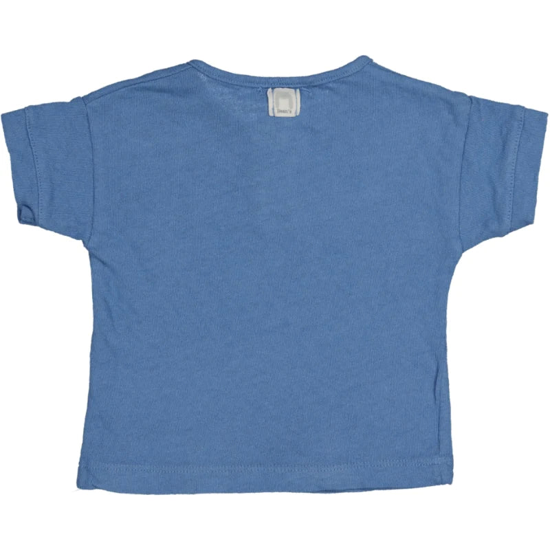 Bean's Ice Cream Cotton Linen T-Shirt Blue